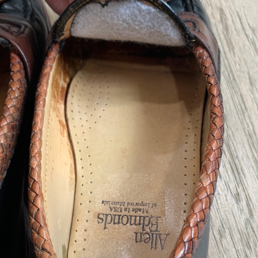 Allen Edmonds Maxfield Black and Brown Tassel Leather Loafers Size 9 - Picture 5 of 11